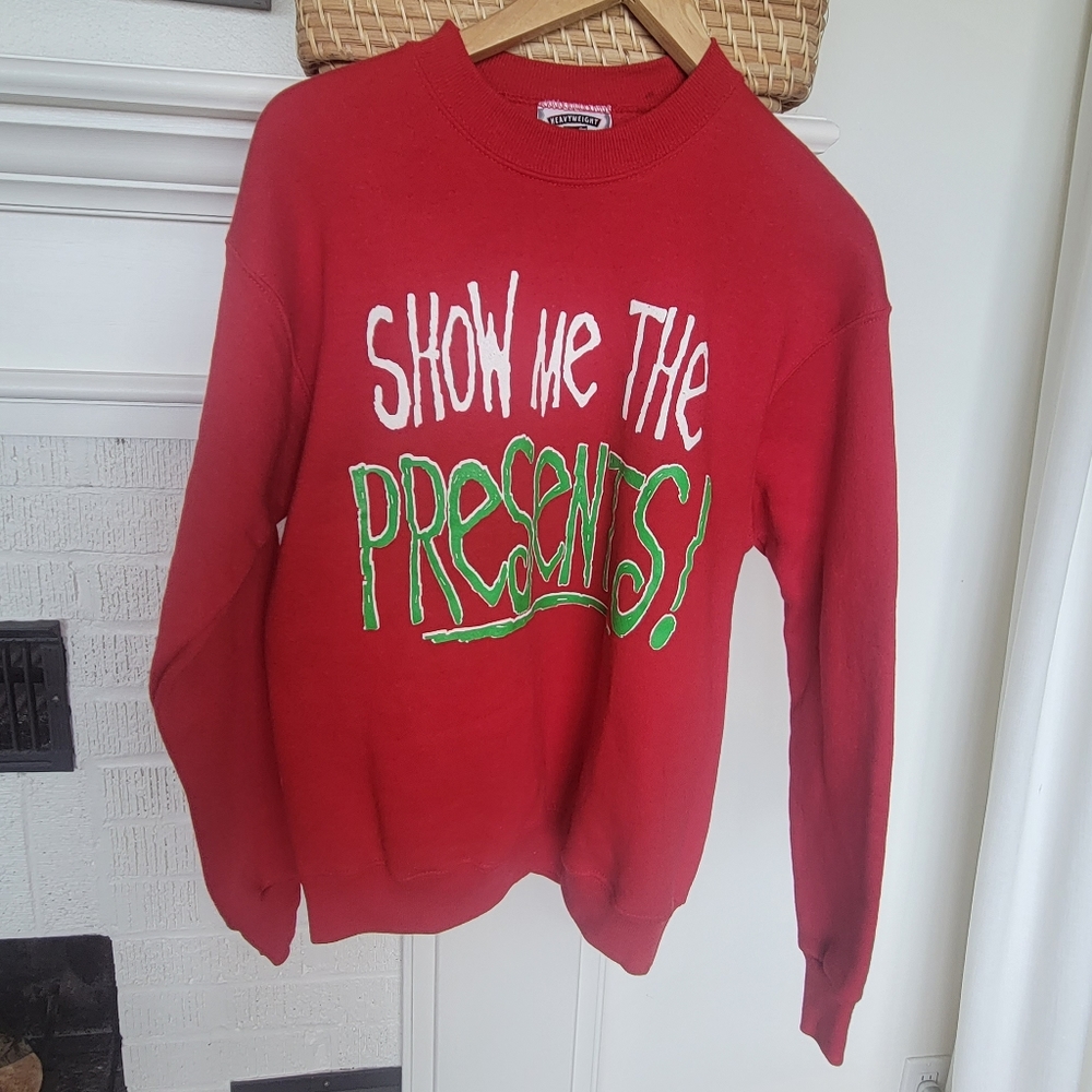Vintage Lee Heavyweight Christmas Holiday Crewneck Sweatshirt Women's Medium
